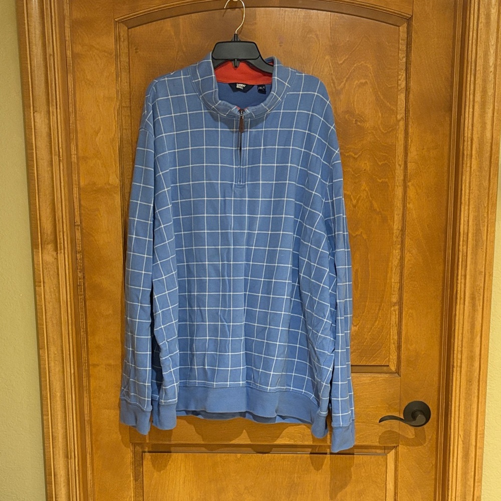 Blue Checkered Quarter Zip